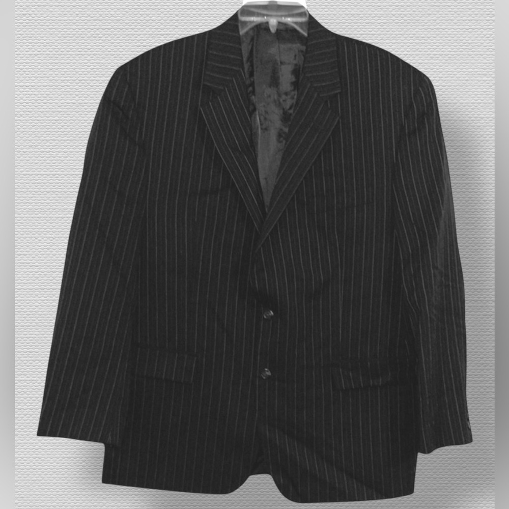 🌺CHAPS BLACK PIN STRIP BLAZER